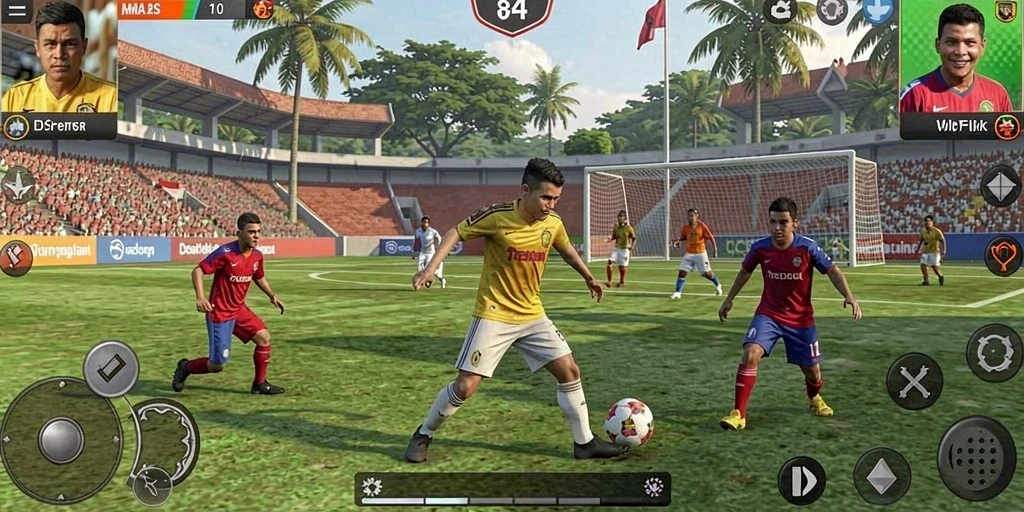 Tangkapan layar aksi permainan di level baru.