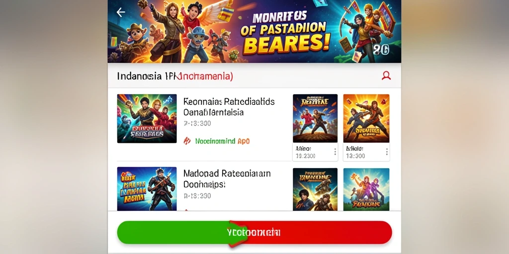 Screenshot tampilan awal IDRGAME dengan grafis yang memukau.