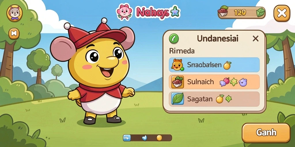 Tampilan permainan slot yang menarik dan berwarna.