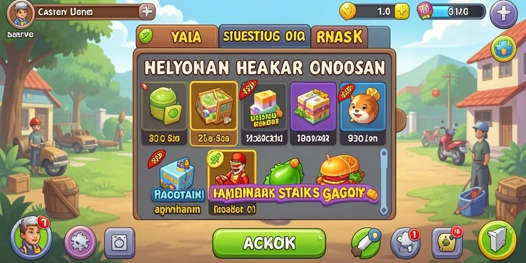 Tampilan awal permainan MAHJONG500 yang menarik.