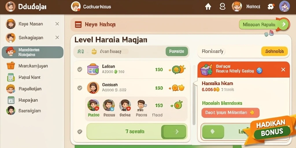 Tampilan dasbor yang menarik dan informatif.