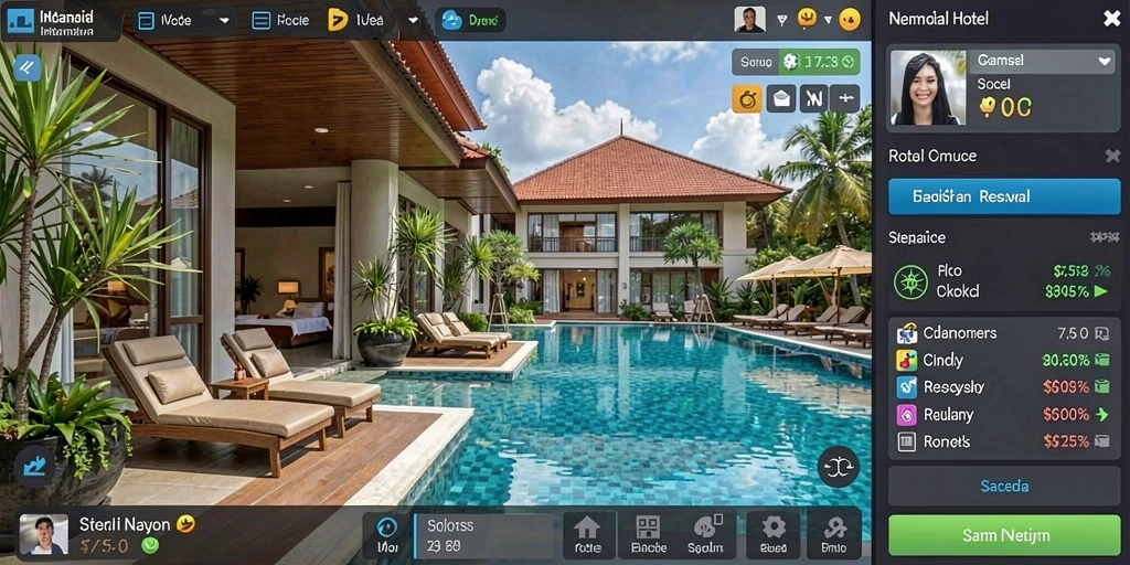 Tangkapan layar dari petualangan seru di level pertama.