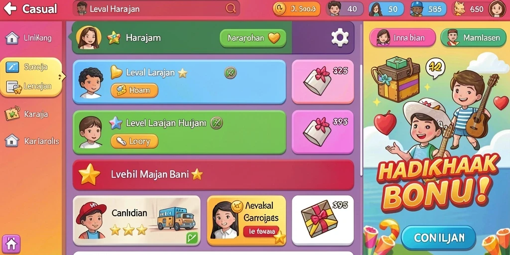 Tampilan menu utama yang menarik.